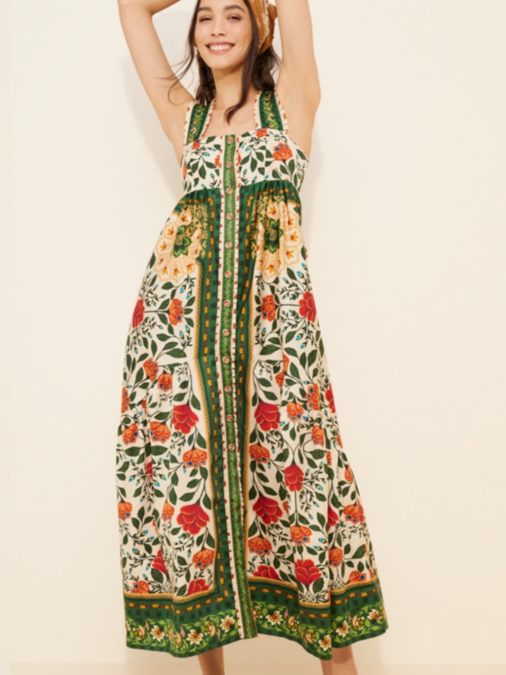 Farm Rio Garden Tapestry Maxi Dress